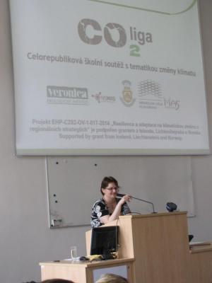Závěrečná konference CO2 ligy v Brně, 25. 5. 2016, hlavní organizátorka – Hana Machů (foto: Barbora Šimíčková)