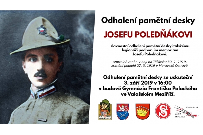 Obrázek aktuality Odhalení pamětní desky Josefu Poledňákovi