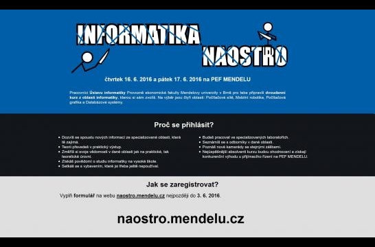 Obrázek aktuality Informatika naostro