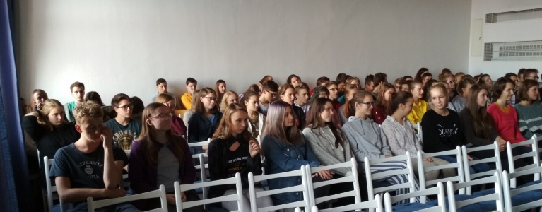 Evropský den jazyků, Erasmus+ pro studenty GFPVM – přednáška v aule, 26 9 2018 (foto Alžběta Zetková) (2)