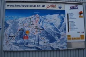 Lyžařský kurz v rakouských Alpách 2016, mapa skiareálu Sillian (foto: Hynek Bartošek)