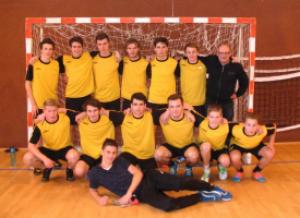 Fotbalový turnaj o pohár ředitele školy Gymnázia Uherské Hradiště 27. 1. 2016, tým chlapců GFPVM