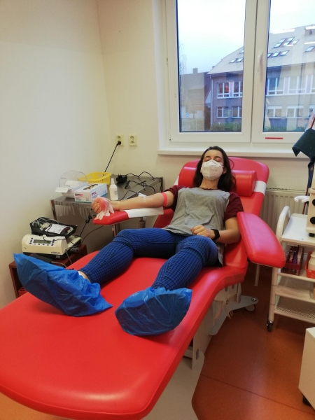 Darování krve 2. 11. 2020, foto Barbora Pikulová