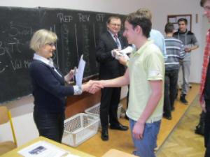 Turnaj mladých fyziků, 15. 3. 2016, regionální kolo Opava, vyhlášení výsledků (foto: Bronislav Zachrdla)