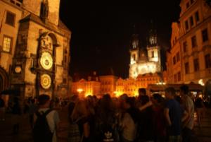 Exkurze 4. A - Praha, večerní prohlídka Staroměstské radnice, 14. 9. 2016 (foto: Viktor Červinka)