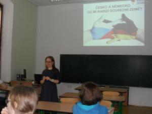 Do Německa na zkušenou, prezentace projektu ve třídách 3. A, 3. B a 5. E, 3. 4. 2017 (foto: Jana Kopřivová)