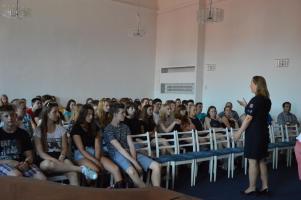 Přednáška Ing. Anny Hubové o chování v mimořádných situacích, aula GFPVM, 26. 6. 2017 (foto: Monika Hlosková)