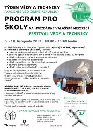 Týden vědy a techniky na hvězdárně - plakát