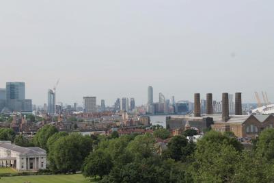 Za krásami Francie a Anglie, pohled na Londýn z Greenwiche, červen 2016 (foto Mojmír Zetek)