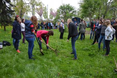 Sázení třídních stromů, ulice Nádražní, 5. 5. 2017 (foto Monika Hlosková) (13)