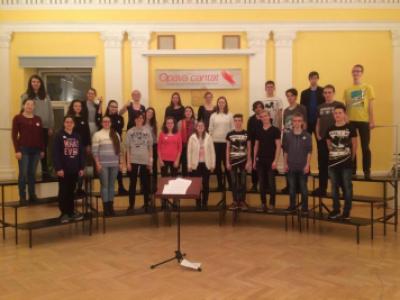 Akustická zkouška; Basové G na Opava cantat 2017, 9.-12. 11. 2017 (foto: Derica Mazniová)