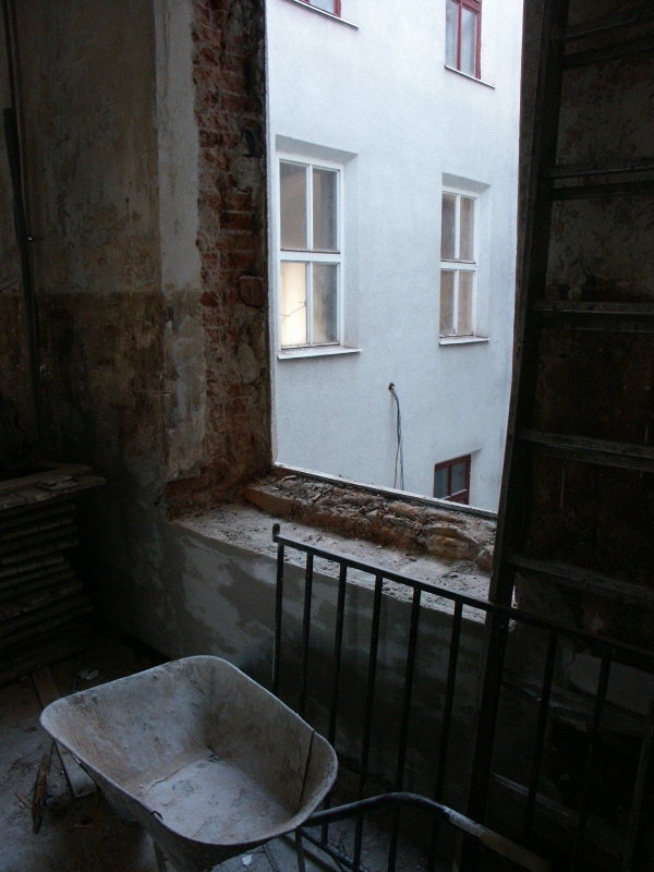 Pohled z okna v 1. patře