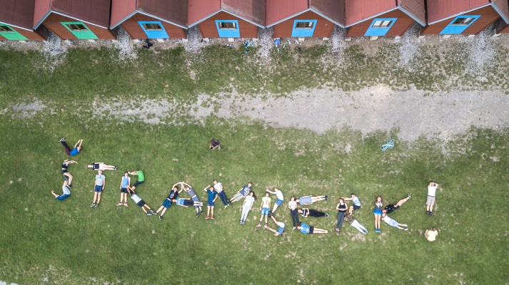 Adaptační kurz třídy 1. E, 11.–12. 9. 2018, Štramberk (foto dron) (1)