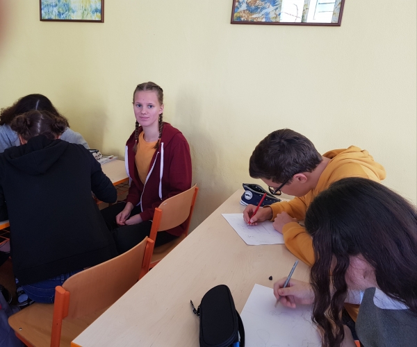 Evropský den jazyků, hodina německého jazyka v 1. A, 26. 9. 2018 (foto Jana Kopřivová, Lada Fusková) (7)