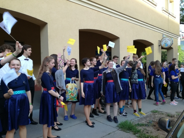 Finále jubilejního XXV. ročníku hodnocené přehlídky gymnaziálních pěveckých sborů Gymnasia Cantant, Brno, 25.–27. dubna 2019 (foto organizátoři soutěže) (6)