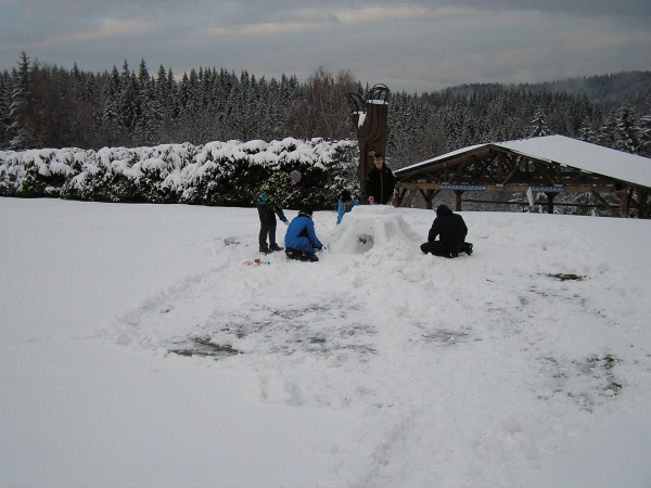 Lyžařský kurz 2016, pocta panu Kaplickému, 11. 2. 2016 (foto: Monika Hlosková)