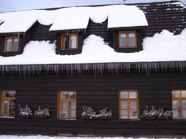 Lyžařský kurz 2016, Horský hotel Čarták, 11. 2. 2016, stavba sněhových soch (foto: Monika Hlosková)