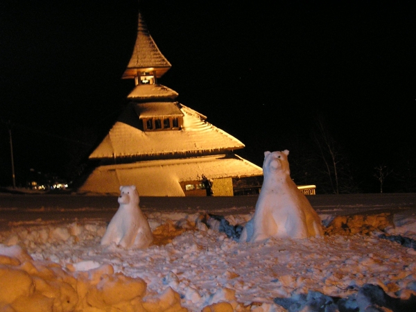 Lyžařský kurz 2016, medvědí rodina, 11. 2. 2016 (foto: Monika Hlosková)